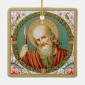 Ornement En Céramique Saint Thomas l'Apôtre (JMAS 12) (Dos)