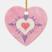 Ornement En Céramique Saint Valentin Coeur (Devant)