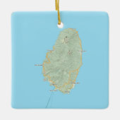 Ornement En Céramique Saint Vincent Antilles Noël (Devant)