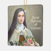Ornement En Céramique Sainte Thérèse de Lisieux (BJE 01; Amériques) (Gauche)