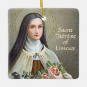 Ornement En Céramique Sainte Thérèse de Lisieux (BJE 01; Amériques) (Devant)