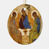 Ornement En Céramique Sainte Trinité Icon Rublev Byzantine Catholique Ca (Gauche)