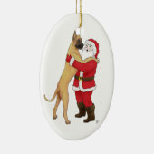 Ornement En Céramique Salutation Jowly de Noël de great dane (Droite)