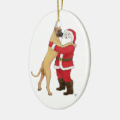 Ornement En Céramique Salutation Jowly de Noël de great dane (Gauche)