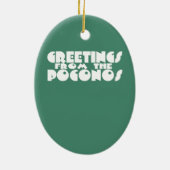 Ornement En Céramique Salutations de la belle cascade de Poconos (Dos)