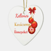 Ornement En Céramique Salutations de Noël hongrois (Gauche)
