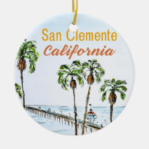 Ornement en céramique San Clemente - Côte de Calif