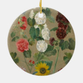 Ornement En Céramique Sans titre (fleurs) (huile à bord) (Dos)