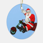 Ornement En Céramique Santa Claus En Moteur (Gauche)