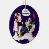 Ornement En Céramique SANTA CLAUS, PETITE ANGEL & MERLIN Noël Party (Droite)