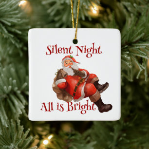 Ornement En Céramique Santa Claus Premier Noël Photo personnalisée