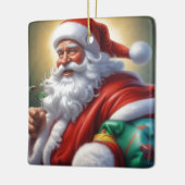 Ornement En Céramique Santa Clause Joyeux Noël Bonne année (Gauche)