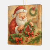 Ornement En Céramique Santa's Workshop Wreath Maker Personalized (Gauche)