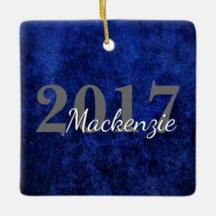 Ornement En Céramique Sapphire Grad Blue Royal Cobalt Azure Année