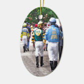 Ornement En Céramique Saratoga Jockeys (Gauche)