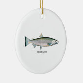 Ornement En Céramique Saumon argenté (phase océanique) (Droite)