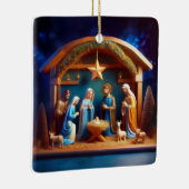 Ornement En Céramique Scène de Noël (Droite)