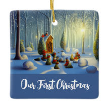Scène fantasque Forêt de Noël Personnalisé