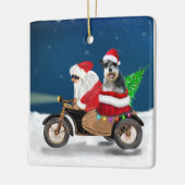 Ornement En Céramique Schnauzer Chien Noël Père Noël (Gauche)