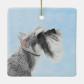 Ornement En Céramique Schnauzer (Giant, Standard) Peinture - Chien Art (Dos)