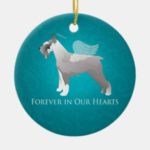 Ornement En Céramique Schnauzer Pet Memorial Design