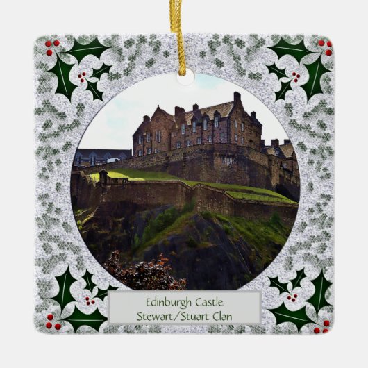 Ornement En Céramique Scottish Royal Stuart Clan Edinburgh Castle Xmas (Devant)