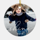 Ornement En Céramique Script de brillance | Photo (Devant)