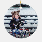 Ornement En Céramique Script de brillance | Photo (Dos)