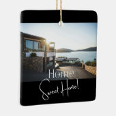 Ornement En Céramique Script moderne Élégant Nouveau Sweet Family Photo (Droite)