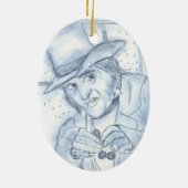 Ornement En Céramique Scrooge en bleu (Dos)