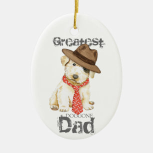 Ornement en céramique Sealyham Terrier Dad