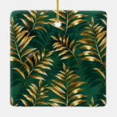 Ornement En Céramique Seamless pattern with golden ferns (Dos)