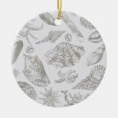 Ornement En Céramique Seashell Soft Antique Art Beach Shops (Devant)