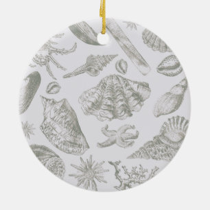 Ornement En Céramique Seashell Soft Antique Art Beach Shops