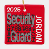 Ornement En Céramique Security Guard Extraordinaire CUSTOM (Devant)