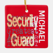 Ornement En Céramique Security Guard Extraordinaire CUSTOM (Devant)