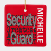 Ornement En Céramique Security Guard Extraordinaire CUSTOM (Dos)