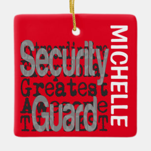 Ornement En Céramique Security Guard Extraordinaire CUSTOM