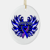 Ornement En Céramique Sensibilisation à l'arthrite rhumatoïde ailes card (Droite)