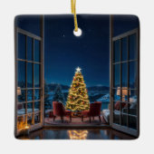 Ornement En Céramique Sérénité de Noël (Devant)