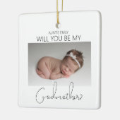 Ornement En Céramique Serez-Vous Ma Godmère ? Arbre de Noël (Gauche)