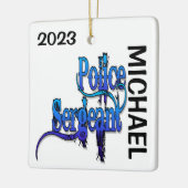 Ornement En Céramique Sergent de police sur mesure (Gauche)