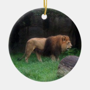 Ornement En Céramique Série d'espèce menacée de ~ d'ornement de lion