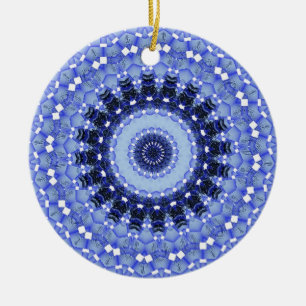 Ornement En Céramique Série Kaleidoscope - Neige d'hiver 1