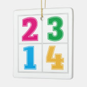 Ornement En Céramique Série numérique 1234 (Gauche)