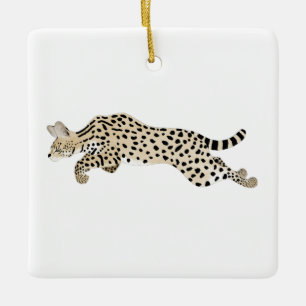 Ornement en céramique Serval Chat