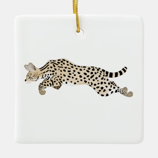 Ornement en céramique Serval Chat (Devant)