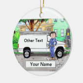 Ornement En Céramique Service Van, Blanc - Femme (Gauche)