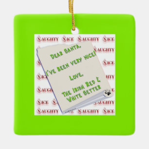 Ornement En Céramique Setter irlandais Naughty Nice