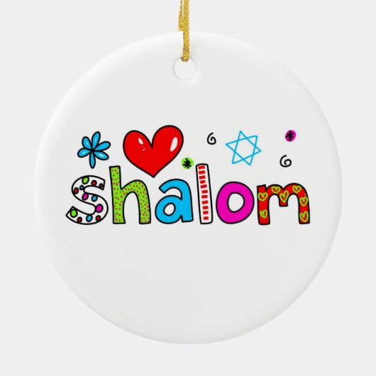 Ornement En Céramique Shalom (Dos)